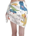 thumbnail image 2 of Kll Dinosaur Listening To Music Print Women'S Sarong Coverups Short Bathing Suit Wrap Skirt Beach Wrap Swimsuit Cover Ups, 2 of 7