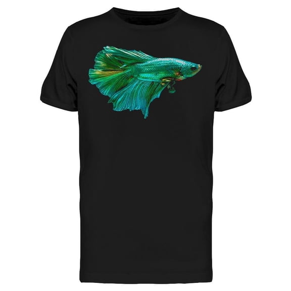 Blue And Silver Betta Fish Tee Men's -Image by Shutterstock