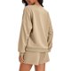 thumbnail image 3 of Conjuntos de sudadera cortos para mujer ATHLECHIC, conjuntos a juego, sudadera de manga murciélago, conjunto de lounge, chándal casual L color caqui oscuro, 3 of 4