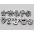 thumbnail image 4 of EOEMY 10 Assorted Silver Alloy Rhinestone Crown Heart Slide Charms Fit 8mm Wristbands, 4 of 6
