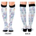 thumbnail image 4 of FORMRS Womens Knee High Socks Casual Long Thick Travel Daily Wear, 1 Pair, Pastel Flower Pattern, 4 of 6