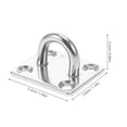 thumbnail image 2 of WEUVEB 1Set Stainless Steel Pad Eye Plate Ceiling Hooks Heavy Duty Marine Applications 1.30X1.10X0.86In, 2 of 8