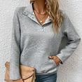 thumbnail image 4 of Tawop Womens Sweatshirts Women Tops Sweatshirt Long Sleeve Solid Casual Gray M, 4 of 4