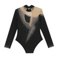 thumbnail image 5 of Kaerm Kids Girls Gymnastics Ballet Dance Leotard Sparkly Jumpsuit Biketard Long Sleeve Bodysuit Unitard Black 12, 5 of 6