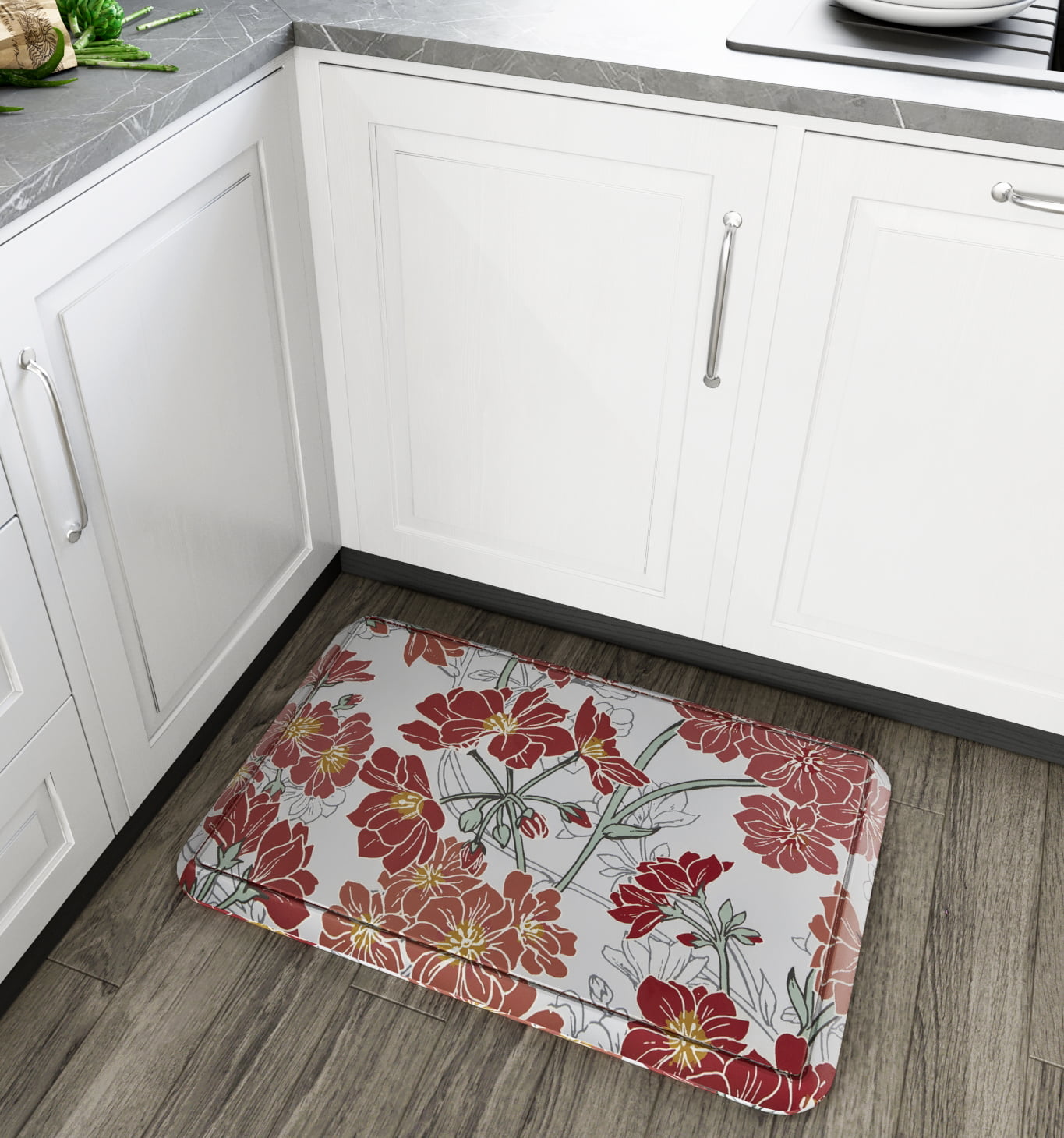 Gel Filled Kitchen Floor Mats Relieve Back and Feet Discomfort. I'm liking  the orange one for the kitchen, but …
