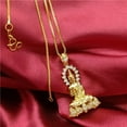 thumbnail image 1 of Garden Buddha Pendant Necklace Gold Plating Cambodian Style Jewelry Gift Unisex, 1 of 7