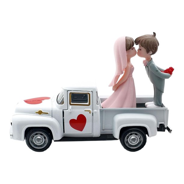 Decoración de camión de San Valentín, mini muñeca decorativa de escritorio con escalones Estilo B