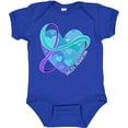 thumbnail image 3 of Inktastic Suicide Prevention Awareness Purple and Teal Heart Ribbon Boys or Girls Baby Bodysuit, 3 of 5