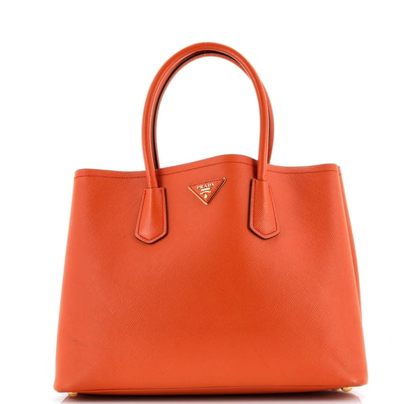 Pre-Owned Cuir Double Tote Saffiano Leather Large By Rebag