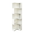 thumbnail image 6 of Noble House 68.9" Corner Bookshelf, 5-Tier L-Shaped Bookcase with Baffle & LED Lights, Space-Saving Design, White, 6 of 7