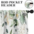 thumbnail image 5 of Spring Leaves Kitchen Window Curtains Valance and Tier Set 36 Inch, Green Eucalyptus Leaves 3 Piece Set Short Curtains for Window, Summer Window Treatment Tiers for Living Room Bedroom, 5 of 6