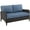 Blue, variant on Afuera Living Wicker Patio Loveseat in Brown and Gray