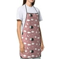 thumbnail image 4 of Yiaed Cute Calf Print Kitchen Apron with Hand Wipe Pockets,Big Pocket,Aprons for Women with Pockets, Waterproof for Cooking Baking, 4 of 7