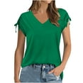 thumbnail image 2 of SwiftWear V Neck T Shirts FOR Women Solid Sleeveless Top Summer Fashion Trendy, 2 of 9