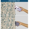 thumbnail image 6 of Vargottam Room Darkening Curtains - Floral Motif Pattern, Set of 2 Panels, 52" x 72" - Grommet-Top Blackout Window/Door Drapes for Bedroom, Nursery & Living Room - Beige, 6 of 9