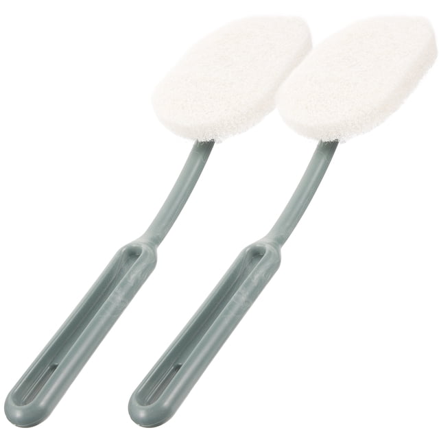 BRIGHTFUFU 2 uds cepillos de baño cepillo de limpieza de mango largo herramienta de limpieza de baño duradera