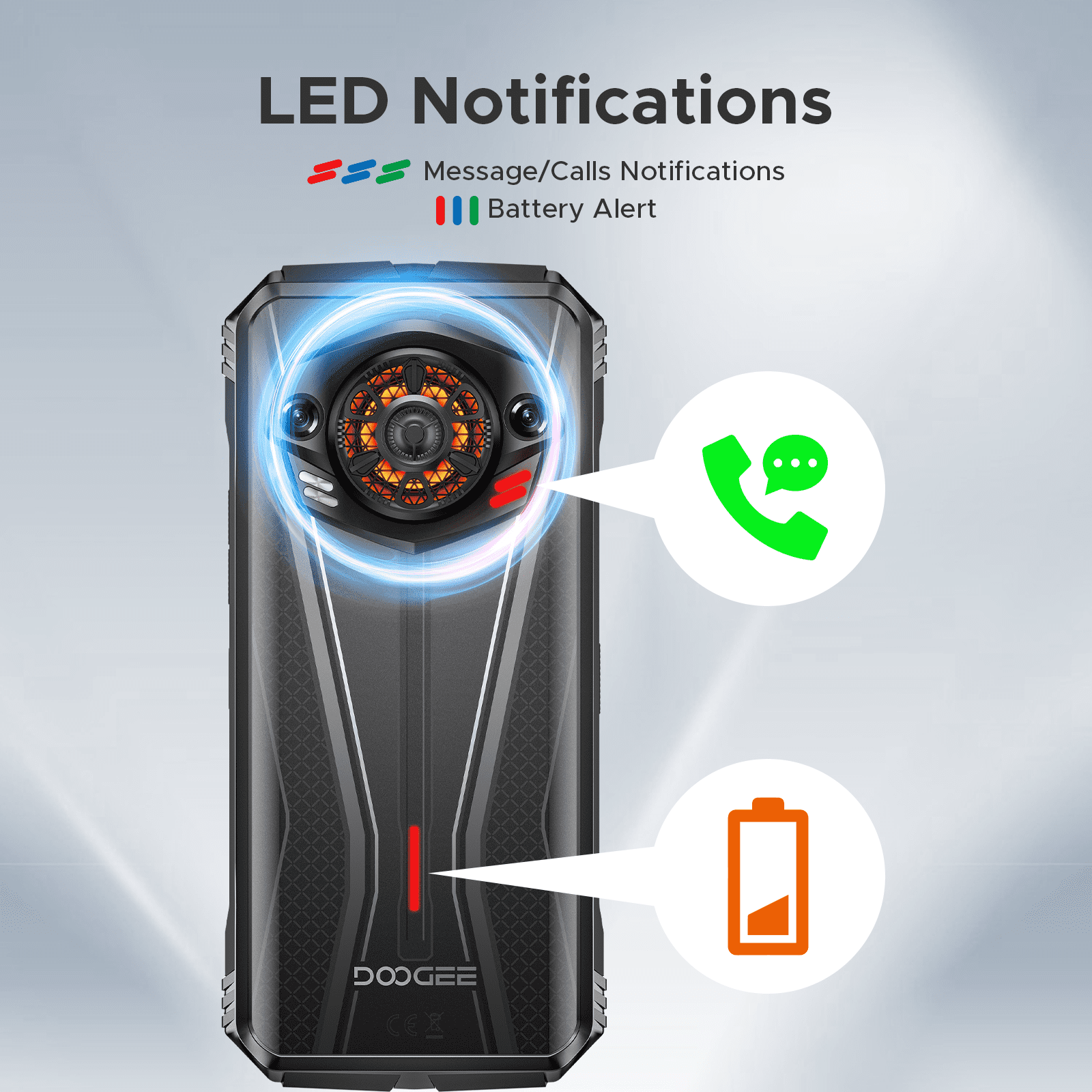 DOOGEE S Punk Pro(2025) Rugged Phone,20GB+512GB Android 14 Rugged Cell Phone with 128dB Loudest Speaker,6.6 FHD+ IPS 90Hz,10800mAh Rugged Smartphone,50MP AI Camera,Waterproof Phone,Face Unlock/NFC