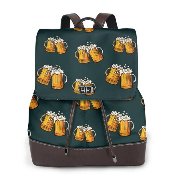 Balery Beer Mochila de Cuero para Mujeres, Gran Capacidad, Bolsa de Viaje Multifuncional, Mochila de Cuero y Bolsa de Hombro para Mujeres