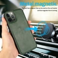 thumbnail image 3 of Dteck Case for iPhone 12 Pro/iPhone 12 6.1-inch,Detachable Case Card Holder Wallet Magnetic Leather 2 in 1 Design Shockproof Kickstand Cover Support Magnetic Car Mount Case,Green, 3 of 7
