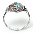 thumbnail image 2 of EOEMY Vintage 925 Silver Turquoise Ring Women Man Wedding Party Gift Jewelry Size 6-10-#5-7, 2 of 2