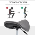 thumbnail image 3 of Newboti Furniture Ergonomic Rolling Saddle Stool PU Leather Hydraulic Spa Stool Height Adjustable Swivel Drafting Medical Salon Chair, Grey BN.0331, 3 of 9