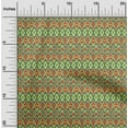 thumbnail image 1 of oneOone Organic Cotton Poplin Twill Fabric Geometric Ikat Print Sewing Fabric BTY 42 Inch Wide, 1 of 4