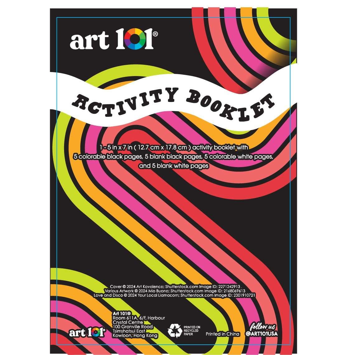 Art 101 Neon Art Activity Case, 32 Piece Coloring Set, for Child Ages 8+