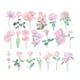 thumbnail image 1 of Calcomanías de flores de vinilo transparentes, calcomanías de flores claras de PET para álbum de recortes, rosa 40 hojas, 1 of 6