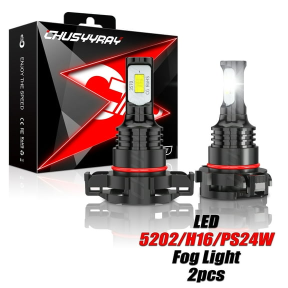 2x 5202 H16 LED Fog Light Bulbs 6000K White for Jeep Patriot 2010 2011 2012 2013 2014 2015 2016 2017