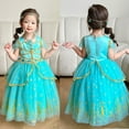 thumbnail image 3 of SUEE Jasmine Princess Dress for Little Girls Birthday Cosplay Party Outfit 3-8Y, 3 of 7