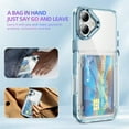 thumbnail image 6 of Allytechgroup Clear Case for iPhone 16, Wallet Back Cover with Cards Holder Stand Not-Yellowing Slim Bumper Shockproof Protective Phone Case for iPhone 16, Blue, 6 of 8