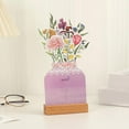 Shkhoas 3pcs Floral Desk Calendar 2025 Mini Pink Standing Motivational Rose Decorative Calendars
