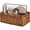 Chestnut, variant on Best Choice Products Handwoven Silverware Organizer w/ Handle, 5 Compartment Flatware Organizer - Natural