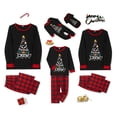 thumbnail image 1 of Pijamas navideños para toda la familia: conjunto de camiseta de manga larga con estampado de árbol y pantalón. Ropa de dormir navideña., 1 of 10