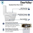 thumbnail image 3 of DeerValley DV-1F52102 Elongated One Piece Toilet with Comfort Chair Seat, Bowl Height 15 3/4", Dual Fulsh, 1.6 GPF, White, 3 of 16
