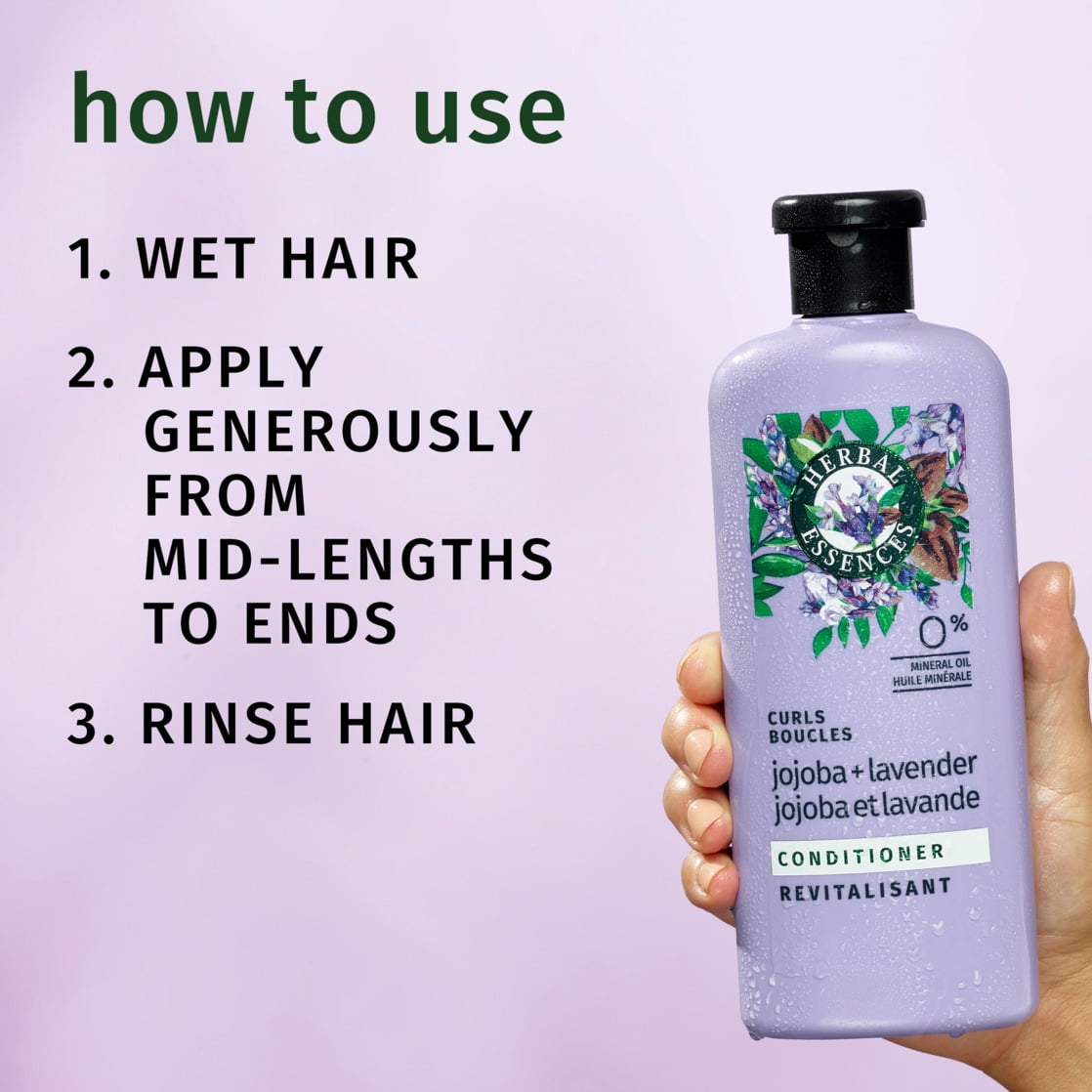 (6 pack) Herbal Essences Jojoba Oil & Lavender Curls Conditioner, for Curly Hair, 13.5 fl oz