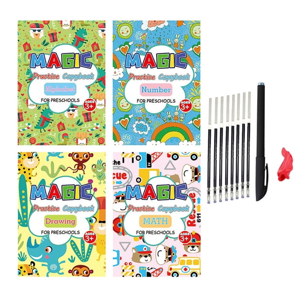 Sidaley Cuaderno de escritura a mano, letras educativas con ranuras, herramientas de caligrafía, alfabeto, olla, libro de práctica, niños Kits de experimentos de química Tipo 3
