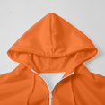 thumbnail image 6 of Women's Quarter Zip Hoodie, Soft Pullover Sweatshirt with Adjustable Hood, Long Sleeve Casual Streetwear for Everyday, Solid Color Comfortable Hooded Top for Women, Trendy Zip Up Design Orange, 6 of 7