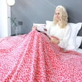 thumbnail image 3 of Warm Blanket Pink Soft Blankets King Size Soft Throw Blankets For Bed, 3 of 5
