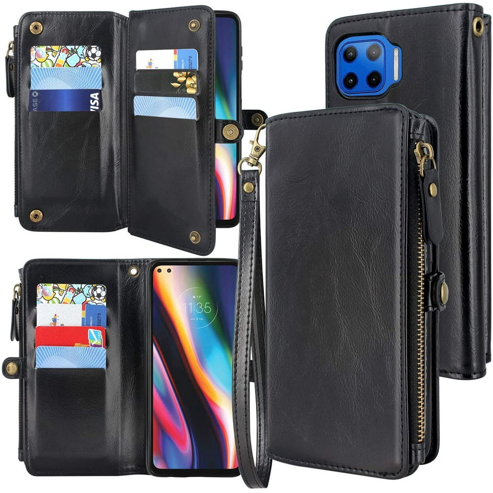 [10 Card Slots] with [Block Theft Card Scanning] Function, PU Leather