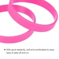 thumbnail image 4 of Uxcell Silicone Wristbands 8 Inch Circumference 1/2 Inch Width, Fuchsia 12 Pack, 4 of 6