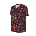 thumbnail image 2 of Balery Autumnal Forest Baseball Jersey for Men Casual Button Down Shirts Short Sleeve Active Team Sports Uniform-Large, 2 of 9