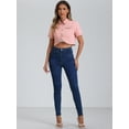 thumbnail image 4 of DARING DIVA Women's Summer Short Sleeves Crop Denim Jackets M Pink, 4 of 6