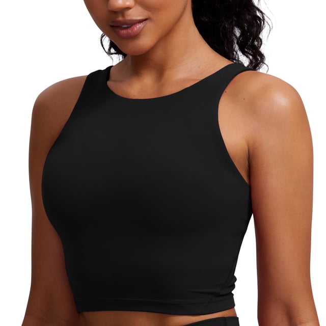Sostén CRZ YOGA Butterluxe Cuello Alto U Espalda Acolchado Negro L
