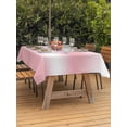 thumbnail image 3 of Outdoor Tablecloth with Umbrella Hole for Patio/Picnic/Party/Camping, Pink Ombre Waterproof Table Cloth Rectangle Table Cover Washable, Modern Gradient Abstract Aesthetics Art (52"x 70"), 3 of 9