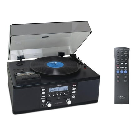 CD Recorder Cassette and Turntable BLACK