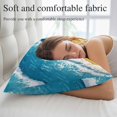 thumbnail image 5 of Blue Summer Beach Throw Pillow Covers, Coastal Starfish Nautical Ocean Soft Breathable Pillow Cases with Invisible Zipper for Sleeping, Small Pillowcases for Couch Bed Sofa Chair 16x24 Inches, 5 of 9