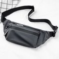 thumbnail image 1 of Bolso Riñonera deportiva informal para hombre, riñonera para correr, riñonera cruzada de tela Oxford, 1 of 5