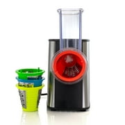MegaChef-MegaChef 4 in 1 Electric Salad Maker with Assorted Grating Attachments