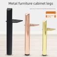 thumbnail image 1 of Pie de gabinete de baño de aleación de aluminio ligero de lujo dorado negro mueble sofá pie ajustable mesa de centro gabinete pie de soporte, 1 of 5